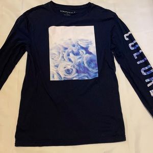 Navy Blue “Culture” Long sleeve, Mens S